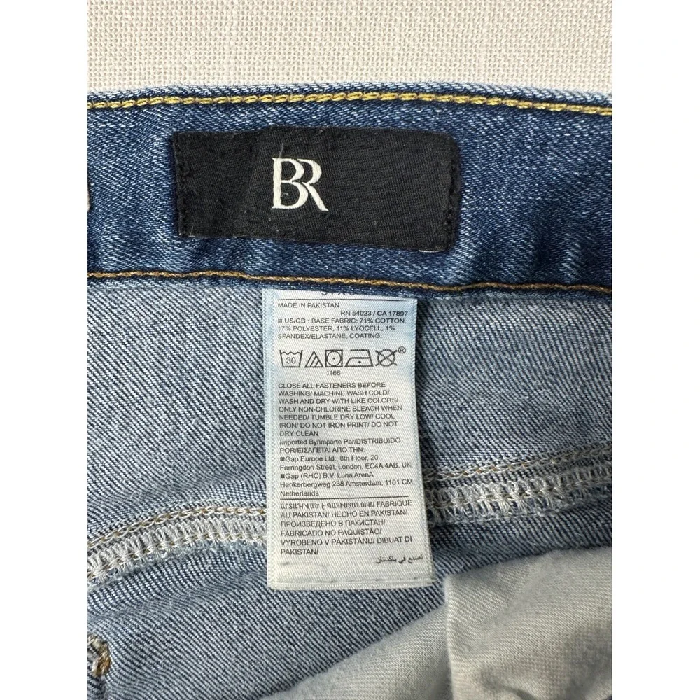 Banana Republic Mens‎ Straight Leg Jeans Medium Wash Blue Denim 34x30 Stretch